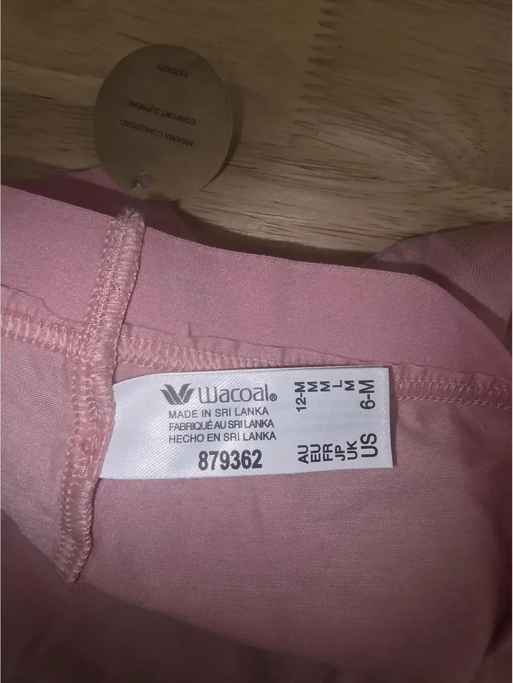 WACOAL UNDERSTATED COTTON HI‑CUT BRIEF ROSE ELEGANCE SIZE MEDIUM